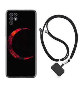 INFINIX Note 11 Pro Note 10 Hot 9 Play Kılıf Boyun Askılı Silikon Red Moons 1747
