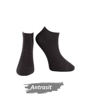 Jiber Erkek Modal Likaralı Patik Çorap 6100  - 6 Adet (Antrasit)