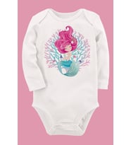 Organik Baskılı Pamuklu Unisex Bebek Body UZUNKOLE116