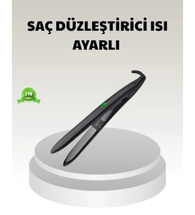 Dijital Ekranlı Isı Ayarlı Saç Düzleştirici -  Titanyum Plaka, Seyahat Dostu Tasarım
