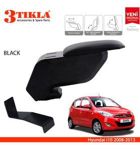 Hyundai i10 2008-2013 Delmesiz Çelik Ayaklı Siyah Kolçak Kol Dayama