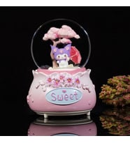 Sanrio kuromi Orta Boy Işıklı Müzikli Kar Küresi