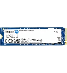 4 TB KINGSTON NV3 M.2 NVME PCIE GEN4 6000/4000MBS SNV3S/4000G