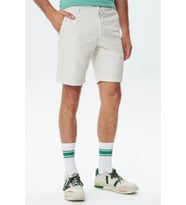 Lacoste Men's Slim Fit Organic Cotton Bermuda Shorts Erkek Dar Kesim Organik Pamuk Bermuda Şort Krem