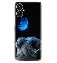 Tecno Spark 9T Kılıf Resimli Desenli Silikon Platinium Series Butterfly Cat 1891