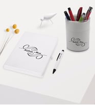BK Gift Kişiye Özel İsimli Beyaz Defter Kalem ve Kalemlik Hediye Seti - Model 3