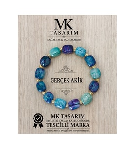 MK TASARIM GERÇEK AKİK TAŞI BİLEKLİK MK.7000.821- RAHATLIK-DİNGİNLİK-ENERJİ- STRES BİLEKLİĞİ