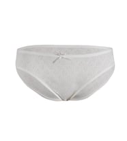12 Adet Yıldız Bayan Kalpli Ribana Bikini Külot Slip Ekru 3577