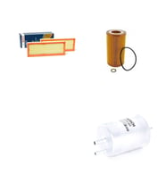 Bosch Filtre Bakım Seti Mercedes C230 W203 204 Beygir 2004-2006 Benzinli Hava + Yağ f. + Yakıt Filtre Bosch