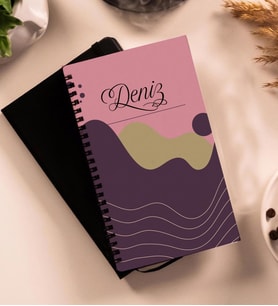 Kişiye Özel Tasarımlı Ahşap Kapaklı Defter