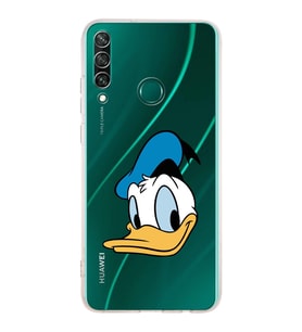 Huawei Y6 p  Kamera korumalı Kapak Donald Duck Tasarımlı  Şeffaf Kılıf