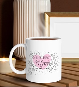 BK Gift Kişiye Özel Anneler Günü Temalı Beyaz Kupa Bardak, Anneler Günü Hediyesi, Anneye Hediye, Ev Hediyesi-3
