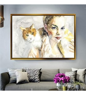 Altın Çerçeveli dekoratif tablo a1085 (Gold)