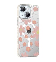 İphone 14 Floral Magsafe Kapak - Pembe