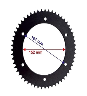 RACING YAMAHA UYUMLU WR 125 ARKA DİŞLİ 428-56T İÇ 152X6 DELİKLİ IND ÖM