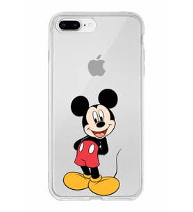 Apple iPhone 7 Plus Uyumlu Kapak Mickey Mouse Tasarımlı Şeffaf Silikon Kılıf