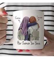 Kişiye Özel Tesettürlü Arkadaşıma Hediye İsimli Bardak