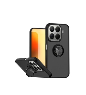 Xiaomi Mi 15T Pro Montreal Yüzüklü Silikon Kapak - Siyah