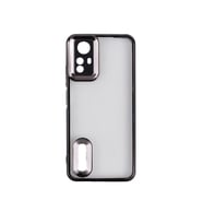 Xiaomi Redmi Note 12S Kılıf Köşeleri Renkli Şeffaf Kamera Korumalı Silikon Luxury Kapak (Siyah)