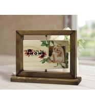 BK Gift Kişiye Özel Fotoğraflı Doğal Ahşap Dönen Fotoğraf Çerçevesi, Anneler Günü Hediyeleri, Ev Dekoru, Masaüstü Dekoru-3