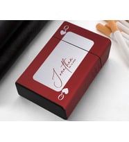 BK Gift Kişiye Özel İsimli Tarihli Kırmızı Metal Sigara Tabakası-3, Arkadaşa Hediye, İsimli Sigaralık, Metal Sigara Kutusu