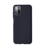 Samsung Galaxy A03s Kılıf Lansman Glass Kapak - Lacivert