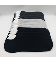 CİHO Socks Basic 12 Çift Unisex Siyah Füme Gri Renk Patik Çorap (Siyah-Gri)