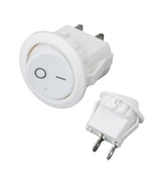 Mini Yuvarlak Işıksız ON-OFF Beyaz Anahtar IC-134E