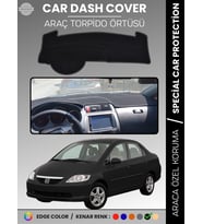 HONDA CITY (2002-2007) Torpido Örtüsü Ön Panel Torpido Koruma Tam Uyum Çatlamayı Önler Kolay Montaj