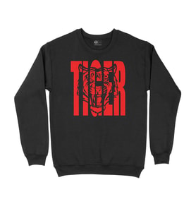 Kırmızı Tiger Kaplan Siyah Sweatshirt