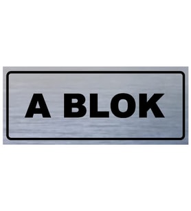 A BLOK YAZILI YÖNLENDİRME LEVHASI (Gümüş)