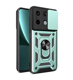Xiaomi Poco X6 Pro Kılıf Pars Lens Yüzüklü Silikon - Yeşil