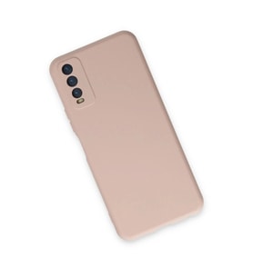 Vivo Y11s Kılıf Nano İçi Kadife  - Pudra