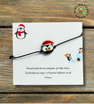 KirliPatiler Murano Cam Şirin Hayvanlar Serisi Bileklik (Noel Penguen) (10)