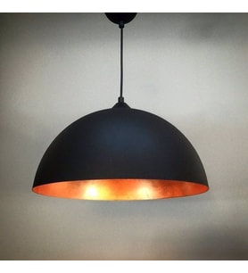 RİOLİGHT RETRO SİYAH TEKLİ METAL SARKIT AVİZE ŞAPKA ÇAPI: 30CM