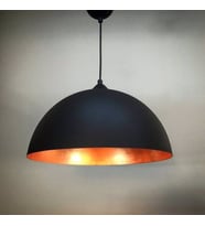 RİOLİGHT RETRO SİYAH TEKLİ METAL SARKIT AVİZE ŞAPKA ÇAPI: 30CM