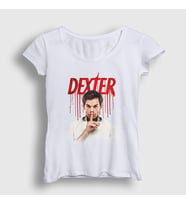 Presmono Kadın Beyaz Shhh Dexter T-Shirt 188911tt