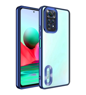 Xiaomi Redmi Note 11 Global Uyumlu Kılıf Kamera Korumalı Logo Gösteren Zore Omega Kapak