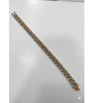 Rodyum Çelik Erkek Çelik Bileklik Boy 21.5 Cm / 1.0 Mm - Ebl0051