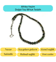 Sertifikalı Afrika Yeşim 6mm 99luk Doğal Taş Tesbih