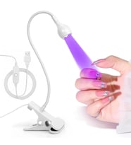 Beyaz 3W UV LED Tırnak Kurutucu Ultraviyole Esnek Klipsli Masa USB Jel Kurutma Klipsli Masa Lambası