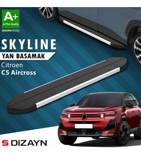 S-Dizayn Citroen E-C5 Aircross Elektrikli Skyline Aluminyum Yan Basamak 193 Cm 2024 Üzeri A+ Kalite