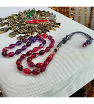 ATEŞ SIKMA KEHRIBAR TESBIH ÖZEL PÜSKÜL 1000 AYAR KAZAZ GÜMÜŞ TASARIMLI YENI MODEL YAZILI KUTULU GARANTILI