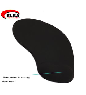 Elba K06152 Bileklikli Jel Mouse Pad Siyah