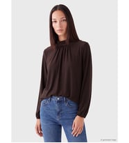 LCW EVERYDAY Kahverengi Soft Touch Büzgülü Kadın Tunik