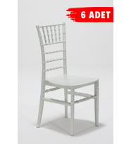 6 Adet Soho Beyaz Sandalye / Balkon-Bahçe-Mutfak
