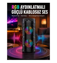 Mey İthalat® Bluetooth 5.0 Destekli Yüksek Ses Kaliteli Hoparlör Yeni Nesil
