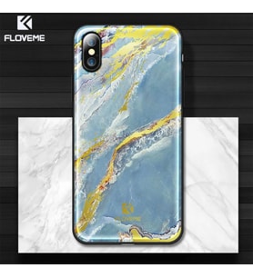 Floveme İPhone X Xs Mermer Desenli Premium Silikon Kılıf-(5775) - EEEEEE7275-3331