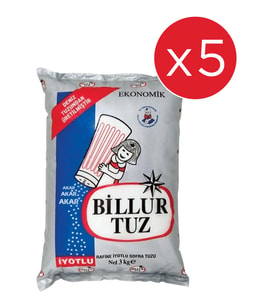 Billur Tuz 3 kg  5 Adet 15 kg