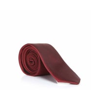 Bordo Slim Fit Düz Renk Dokuma Kravat / DDK-19 (Renksiz)
